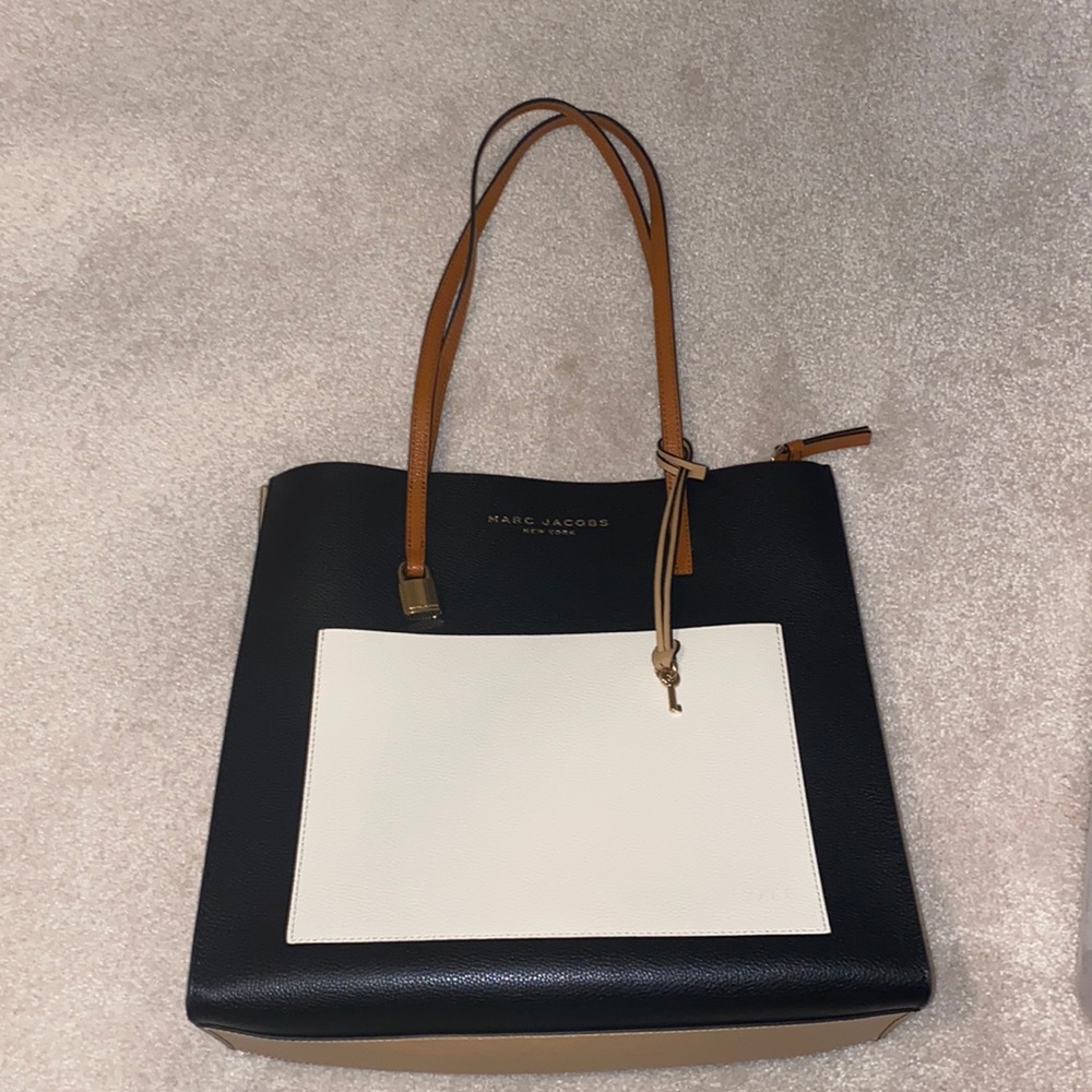 Grind Colorblock Leather Tote Bag-Marc Jacobs